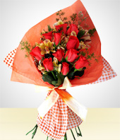 Flores Primaverales - Bouquet:12 Rosas