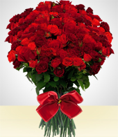 Flores - Bouquet de Lujo: 200 Rosas