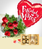 Da de la Madre -  Sorpresa para Mam: Bouquet, Chocolates y Globo