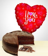 Tortas y Chocolates - Combo Dulce Corazn: Torta  12 personas y Globo de Corazn