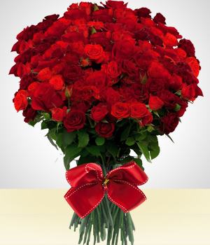 Flores a Per Bouquet de Lujo: 200 Rosas