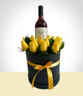 Más Regalos - Box de Rosas y Vino