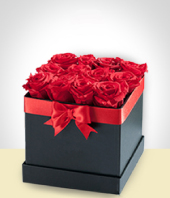 Da de San Valentn - Caja Velvet 12 rosas
